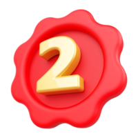 3D Number 2 png