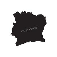 ivory coast map icon vector