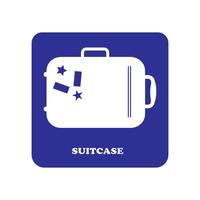suitcase icon design vector