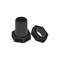 nut and bolt icon vector