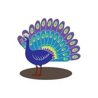 peacock bird icon vector