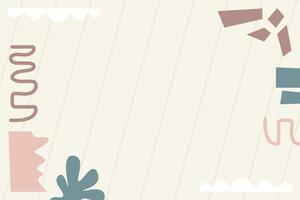 Minimal doodle frame element background template vector