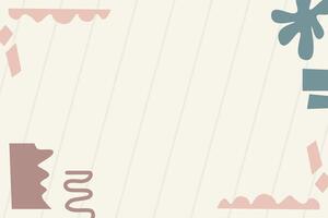 Minimal doodle frame element background template vector