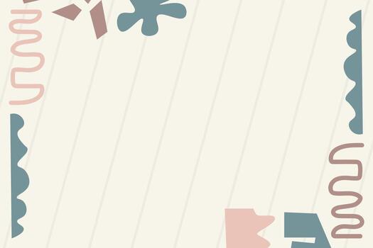 Minimal doodle frame element background template vector