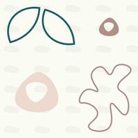 Minimal doodle frame element background template vector