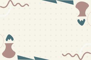 Minimal doodle frame element background template vector