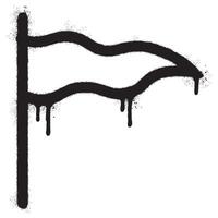 Spray Painted Graffiti flag icon Sprayed isolated with a white background. vector