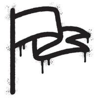 Spray Painted Graffiti flag icon Sprayed isolated with a white background. vector