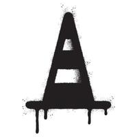 Spray Painted Graffiti traffic cone icon Sprayed isolated with a white background. vector