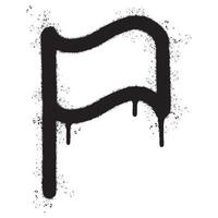 Spray Painted Graffiti flag icon Sprayed isolated with a white background. vector