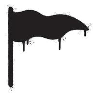 Spray Painted Graffiti flag icon Sprayed isolated with a white background. vector