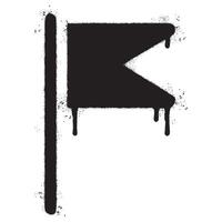 Spray Painted Graffiti flag icon Sprayed isolated with a white background. vector