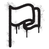 Spray Painted Graffiti flag icon Sprayed isolated with a white background. vector