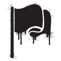 Spray Painted Graffiti flag icon Sprayed isolated with a white background. vector
