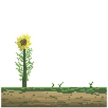 Dazzling green terrain pixel art for dynamic digital projects and designs. vector