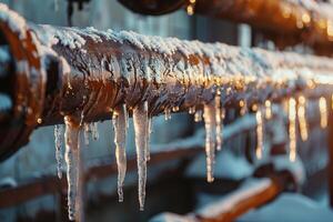 Beautiful transparent icicles for design natural abstract background photo