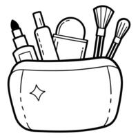 Cosmetic element outline for coloring pages. Cosmetics Easy Coloring Book vector