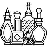 Cosmetic element outline for coloring pages. Cosmetics Easy Coloring Book vector