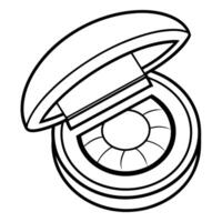 Cosmetic element outline for coloring pages. Cosmetics Easy Coloring Book vector