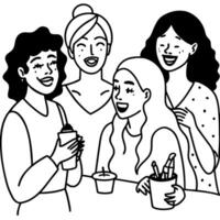 Cosmetic element outline for coloring pages. Cosmetics Easy Coloring Book vector