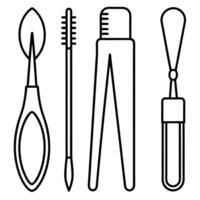 Cosmetic element outline for coloring pages. Cosmetics Easy Coloring Book vector