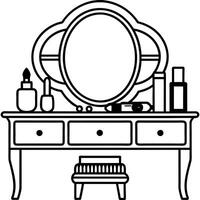 Cosmetic element outline for coloring pages. Cosmetics Easy Coloring Book vector