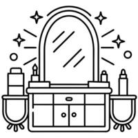 Cosmetic element outline for coloring pages. Cosmetics Easy Coloring Book vector