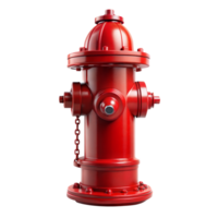 Red Fire Hydrant With Chain On Transparent Background png