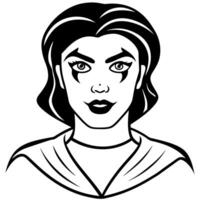 Cosmetic element outline for coloring pages. Cosmetics Easy Coloring Book vector
