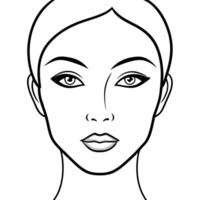 Cosmetic element outline for coloring pages. Cosmetics Easy Coloring Book vector
