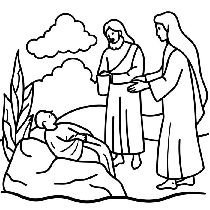 Page 4 | Jesus Coloring Page Vector Art, Icons, and Graphics for Free