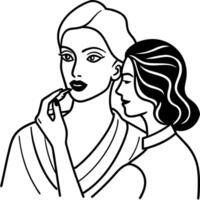 Cosmetic element outline for coloring pages. Cosmetics Easy Coloring Book vector