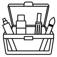 Cosmetic element outline for coloring pages. Cosmetics Easy Coloring Book vector