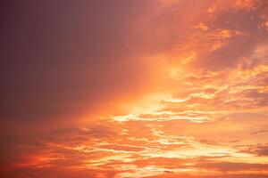Beautiful , luxury soft gradient orange gold clouds and sunlight on the blue sky perfect for the background, take in everning,Twilight, Large size, high definition landscape photo