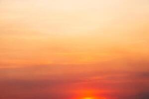 Beautiful , luxury soft gradient orange gold clouds and sunlight on the blue sky perfect for the background, take in everning,Twilight, Large size, high definition landscape photo