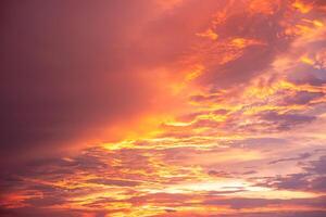 Beautiful , luxury soft gradient orange gold clouds and sunlight on the blue sky perfect for the background, take in everning,Twilight, Large size, high definition landscape photo