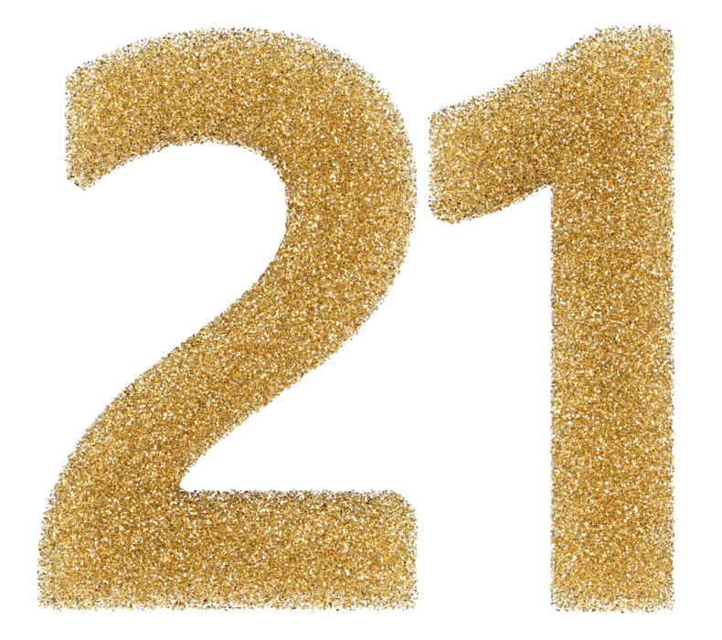 Number 21 PNGs for Free Download