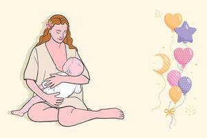 Hand drawn breastmilk illustration. vector