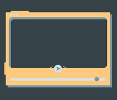 Retro Media Pop up Window Player vector