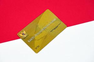 Indonesian golden social security card originally called Kartu perlindungan sosial photo