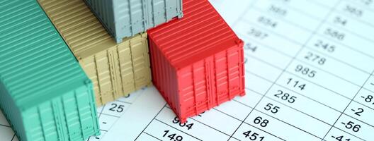 Global business container cargo ship in import export business logistic photo