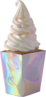 ice cream cone in a paper box on a transparent background png