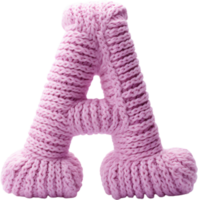 a knitted letter a on a transparent background png