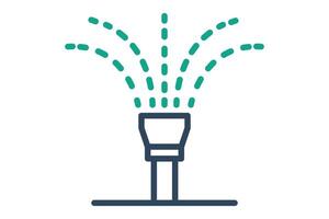 sprinkler icon. icon related to durability. line icon style. watering elements illustration vector