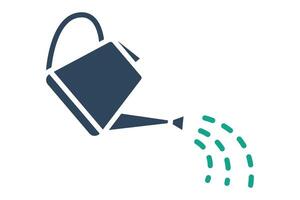 watering can icon. icon related to watering. line icon style. watering elements illustration vector