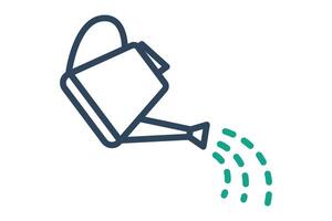 watering can icon. icon related to watering. line icon style. watering elements illustration vector