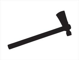 Tomahawk silhouette on white background vector