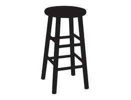 Stool silhouette on white background vector