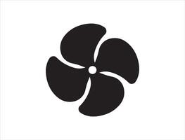Propeller silhouette on white background vector