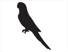 Parrot silhouette on white background vector
